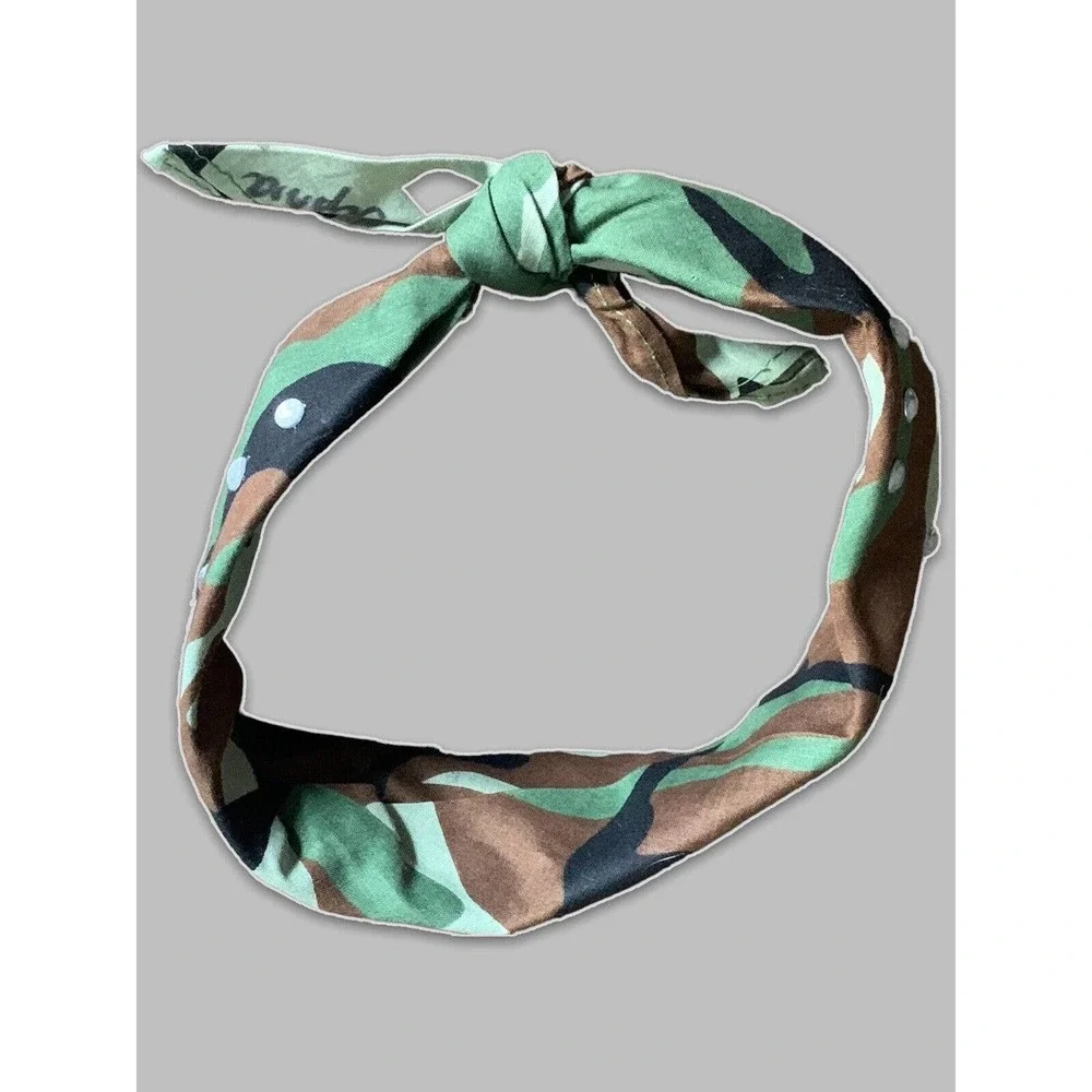 Camouflage CAMO Bandana Biker Do Rag Durga Head-Wrap Headband Dress UP Bling
